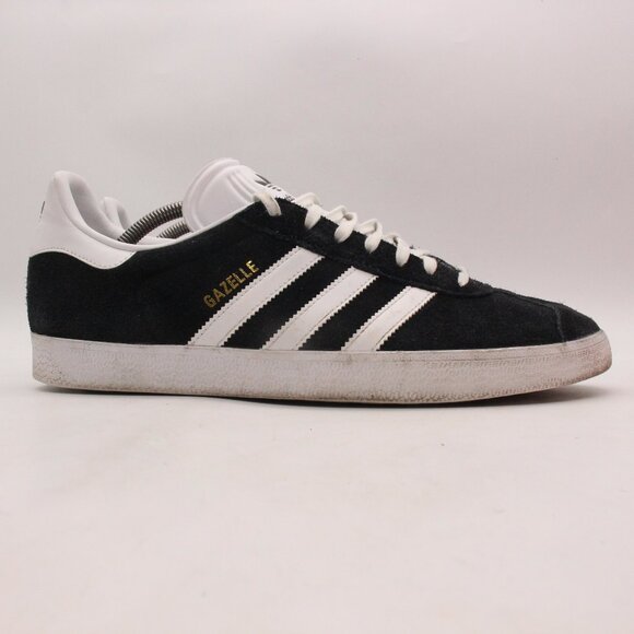 Adidas Originals Gazelle Men's Size 11.5 Black White Athletic Suede Sneakers - Picture 1 of 9